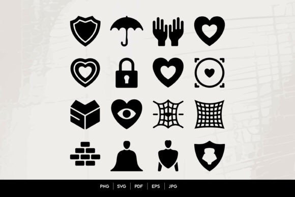 Black Protection and Safety Graphics for Modern Branding