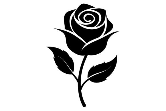 Black Silhouette Line Art for Graphics and Crafts