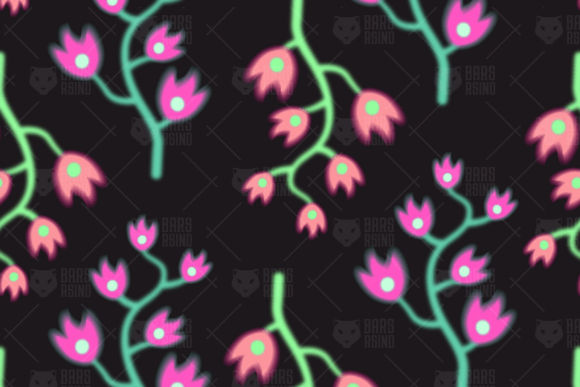 Bloom Gradient Seamless Pattern