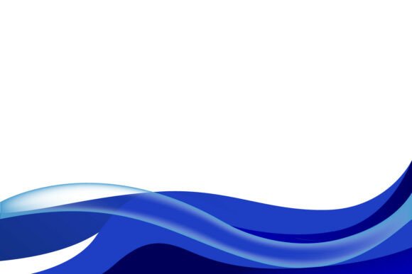 Blue Abstract Curve Wavy Shapes Graphics