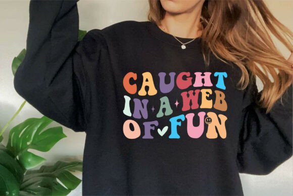Caught in a Web of Fun Graphics for T-Shirt Designs