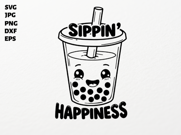 Cute Boba Tea SVG for Cricut Sublimation