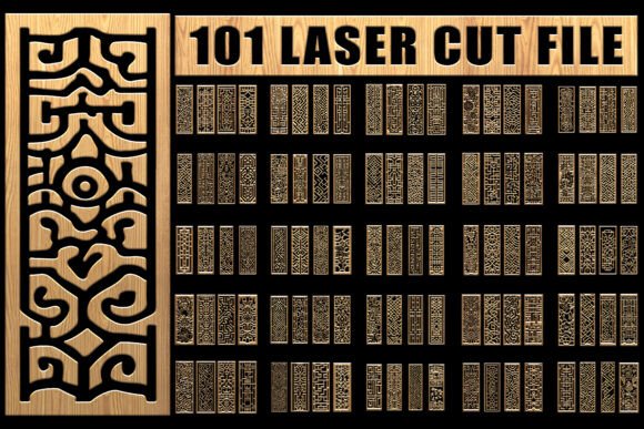 Intricate Laser Cut Design Set for Crafts and Graphics