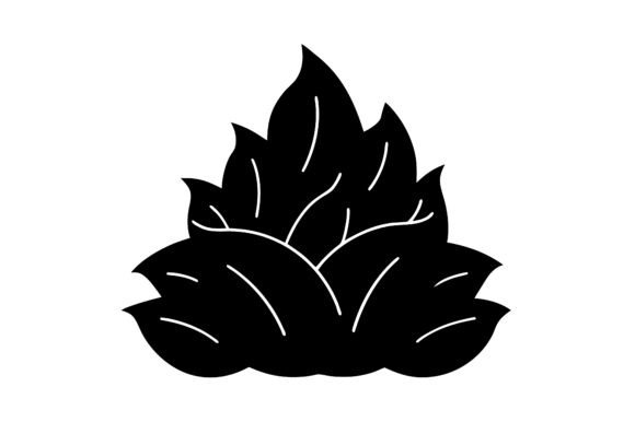 Leaf Pile Clip Art Black Silhouette for Crafts and Graphics