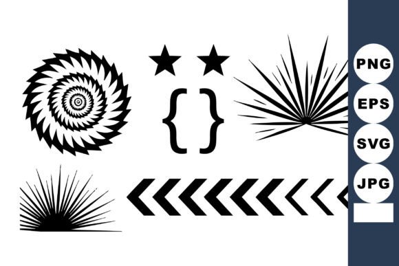 Minimalist Black Vector Elements Set
