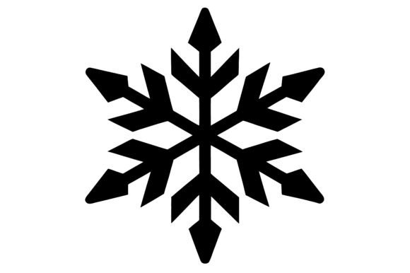 Snowflake Clip Art Black Silhouette
